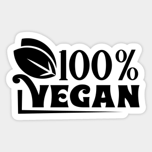 100% Vegan Sticker